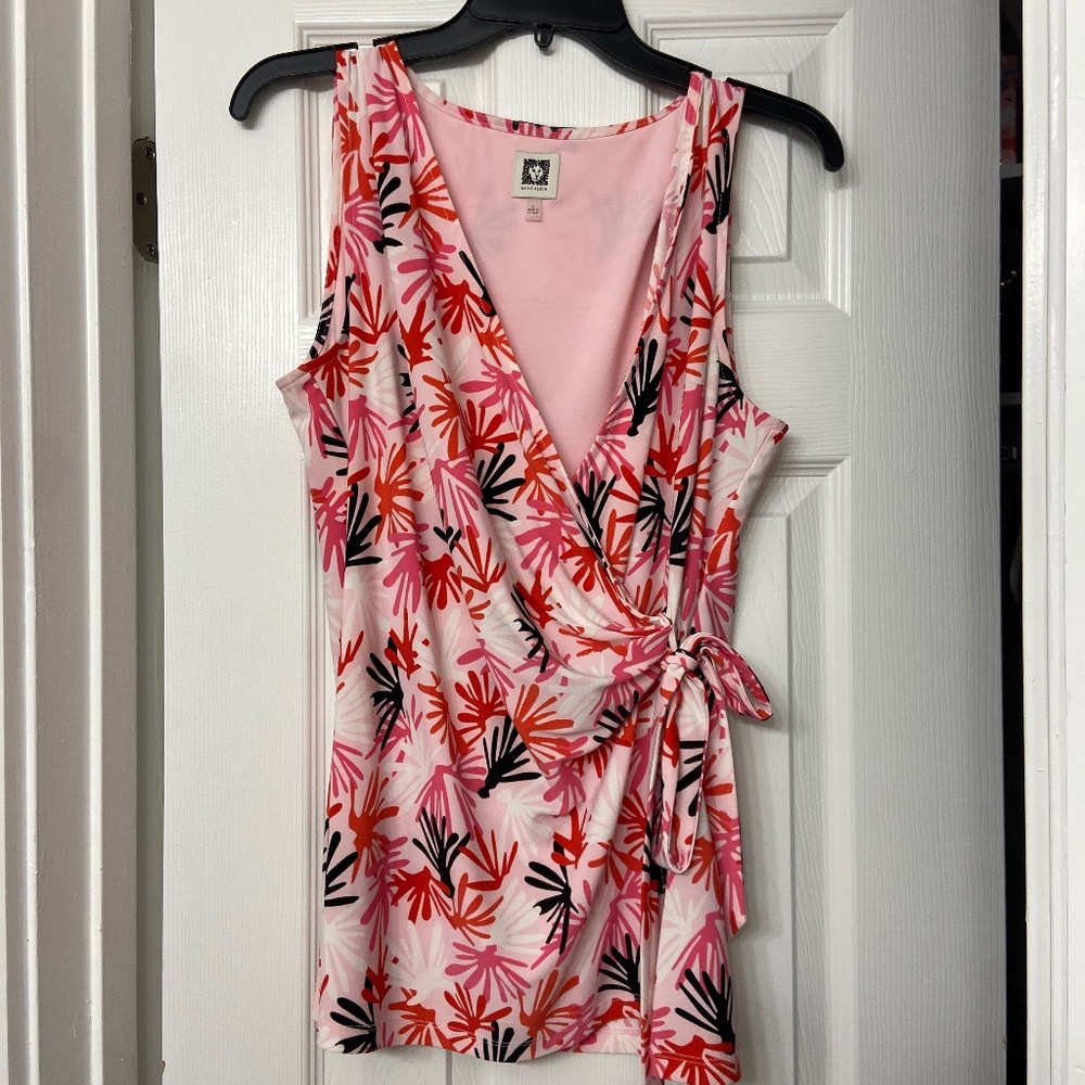 Anne Klein faux wrap sleeveless top